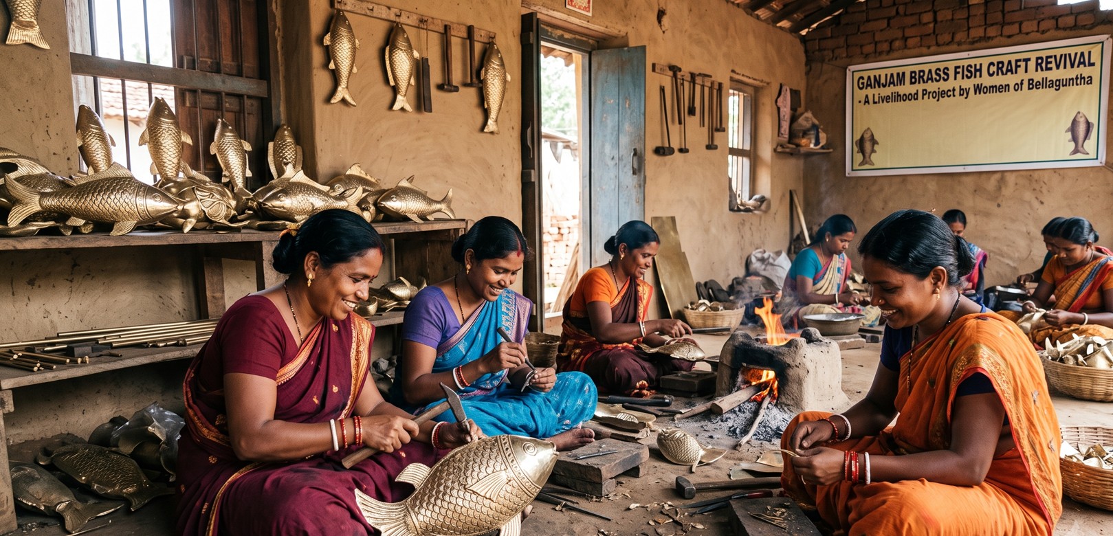 Ganjam Women Revive Traditional Brass Fish Craft, Turn Heritage into Livelihood